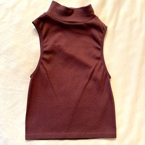 Ribbed Turtleneck Tank